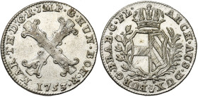 BRABANT, Duché, Marie-Thérèse (1740-1780), AR 5 sols (20 liards), 1753, Anvers. D/ Croix de Bourgogne. R/ Ecu couronné, entre un rameau et une palme. ...