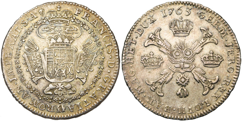 BRABANT, Duché, François Ier (1745-1765), AR couronne, 1763, Bruxelles. D/ Aigle...