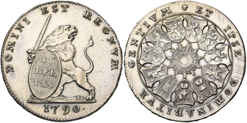 BRABANT, Duché, Etats-Belgiques-Unis (1790), AR lion d'argent (3 florins), 1790,...
