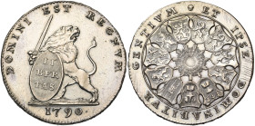 BRABANT, Duché, Etats-Belgiques-Unis (1790), AR lion d'argent (3 florins), 1790, Bruxelles. Grande date. Tranche inscrite: QVID FORTIVS LEONE. D/ Le l...