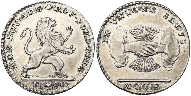 BRABANT, Duché, Etats-Belgiques-Unis (1790), AR 10 sols, 1790, Bruxelles. Premie...