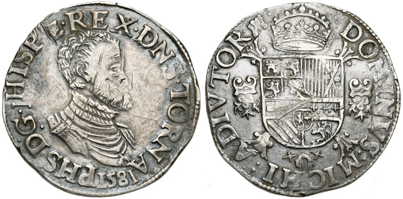 TOURNAI, Seigneurie, Les Etats en révolte (1577-1581), AR demi-écu Philippe, 158...