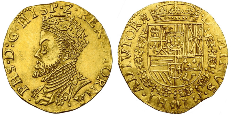 TOURNAI, Seigneurie, Philippe II (1555-1598), restauré, AV réal d'or, s.d. (1590...