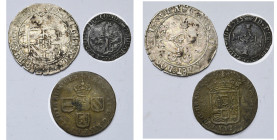 NAMUR, Comté, lot de 3 p.: Philippe le Beau, double patard, 1503 (G.H. 119-7); Charles Quint, double mite, 1513 (G.H. 181-7a, rare); Maximilien Emmanu...