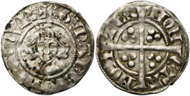 NAMUR/HAINAUT, Gui de Dampierre (1263-1297), AR esterlin hybride, vers 1296-1297, Kuinre (?). Avec droit de Namur et revers de Mons. D/ + G MARCHIO ...