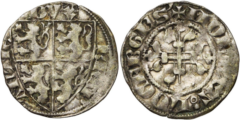 LUXEMBOURG, Duché, Wenceslas Ier (1353-1383), AR esterlin (brabantinus), vers 13...