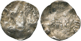 LIEGE, Principauté, AR denier, Liège. Au titre d'Henri III, empereur (1046-1056). D/ T. à d. (?). R/ Croisette dans un double losange. Dengis -; Ilisc...