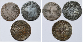 LIEGE, Principauté, lot de 3 cuivres: Corneille de Berghes, brûlé, s.d. (1540-1541), Hasselt (très rare); Gérard de Groesbeeck, brûlé de 6 sols, 1565,...
