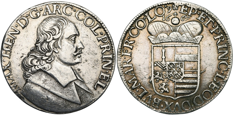 LIEGE, Principauté, Maximilien Henri de Bavière (1650-1688), AR patagon, 1667, L...