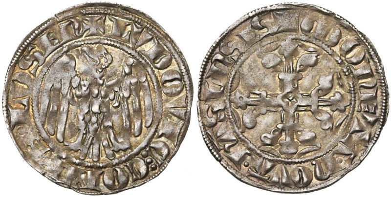 LOON, Graafschap, Lodewijk IV (1323-1336), AR volant (2/3 groot met de adelaar),...