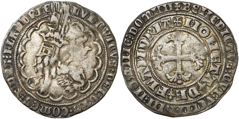 VLAANDEREN, Graafschap, Lodewijk van Male (1346-1384), AR dubbele groot (plak), ...