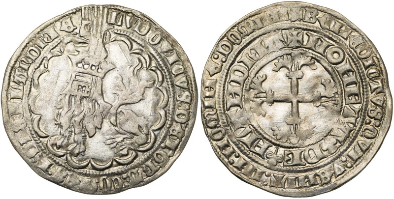 VLAANDEREN, Graafschap, Lodewijk van Male (1346-1384), AR dubbele groot (plak), ...