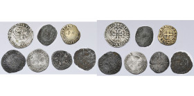 VLAANDEREN, Graafschap, lot van 7 st.: Maria van Bourgondië, groot, 1478; dubbele mijt, z.j. (2, Cu en messing); Philips de Schone, dubbele mijt, 1482...