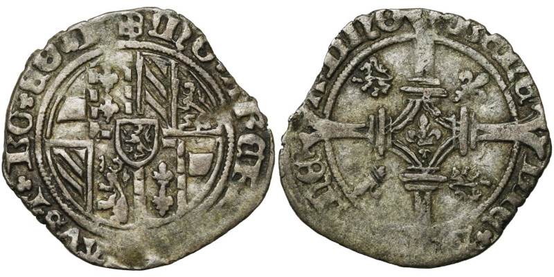 VLAANDEREN, Graafschap, Philips de Schone (1482-1506), AR halve stuiver (halve m...