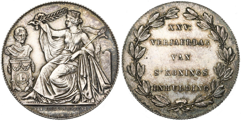 BELGIQUE, Royaume, Léopold Ier (1831-1865), AR module de 2 frank, 1856 NL. Verja...
