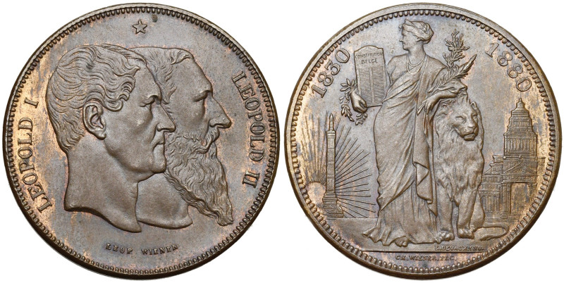 BELGIQUE, Royaume, Léopold II (1865-1909), module de 10 centimes, 1880. 10 rayon...