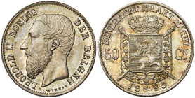 BELGIQUE, Royaume, Léopold II (1865-1909), AR 50 centiemen, 1898 NL. Dupriez 1289.

Fleur de Coin / Uncirculated