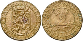 BELGIQUE, Monnaie conventionnelle, Gand, 2 francs, 1918. Cuivre doré. Flan rond. Dupriez 2062. Rare. Petits coups sur la tranche.

Frappée en 1920 e...