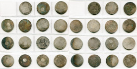 FRANCE, Royaume, Louis XV (1715-1774), lot de 15 p.: demi-écu aux rameaux d'olivier, 1726, Paris (3), Rouen; 1728, Rouen, Rennes, atelier illisible (2...