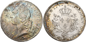 FRANCE, Royaume, Louis XV (1715-1774), AR écu au bandeau, 1741 L, Bayonne. D/ T. à g., ceinte d'un bandeau. R/ Ecu de France couronné, entre deux rame...