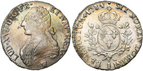 FRANCE, Royaume, Louis XVI (1774-1793), AR écu aux rameaux d'olivier, 1784 I, Limoges. D/ B. habillé à g., les cheveux noués par un ruban. R/ Ecu de F...