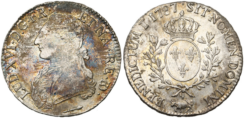 FRANCE, Royaume, Louis XVI (1774-1793), AR écu de Béarn aux rameaux d'olivier, 1...