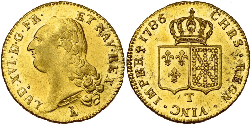 FRANCE, Royaume, Louis XVI (1774-1793), AV double louis d'or à la tête nue, 1786...