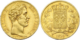 FRANCE, Charles X (1824-1830), AV 20 francs, 1825 W, Lille. Gad. 1029; Fr. 550.

Très Beau à Superbe / Very Fine - Extremely Fine