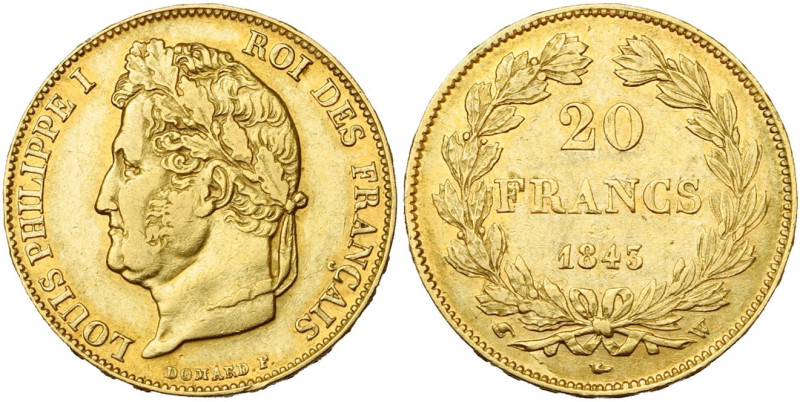 FRANCE, Louis-Philippe (1830-1848), AV 20 francs, 1843 W, Lille. Gad. 1031; Fr. ...