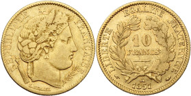 FRANCE, Deuxième République (1848-1852), AV 10 francs, 1851 A, Paris. Gad. 1012; Fr. 567.

Beau à Très Beau / Fine - Very Fine