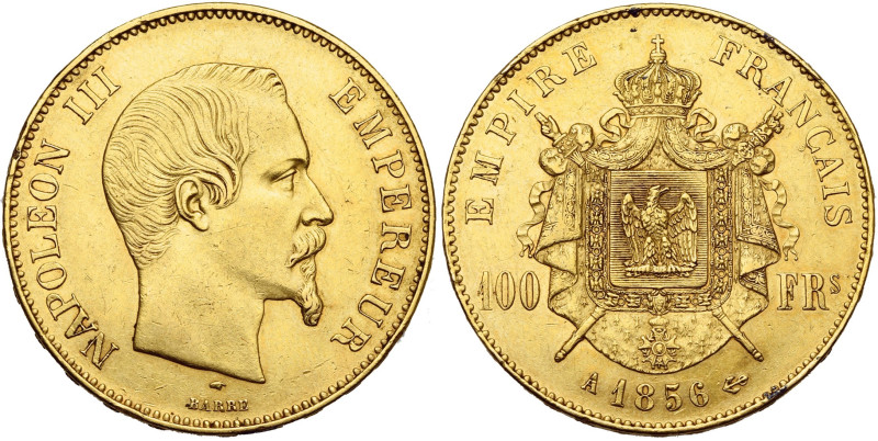 FRANCE, Napoléon III (1852-1870), AV 100 francs, 1856 A, Paris. Gad. 1135; Fr. 5...