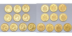 FRANCE, Napoléon III (1852-1870), série des 10 p. de 20 francs à la tête laurée, 1861-1870 A, Paris. Gad. 1062.

Très Beau à Superbe / Very Fine - E...