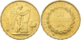 FRANCE, Troisième République (1871-1940), AV 50 francs, 1878 A, Paris. Gad. 1113; Fr. 591. Rare. Petits coups.

Très Beau à Superbe / Very Fine - Ex...