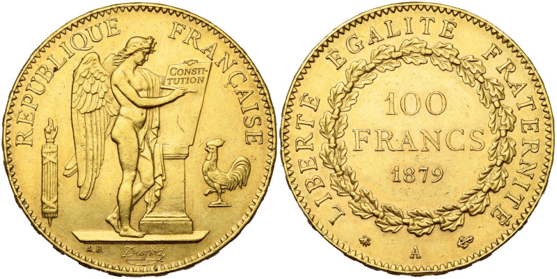 FRANCE, Troisième République (1871-1940), AV 100 francs, 1879 A, Paris. Gad. 113...