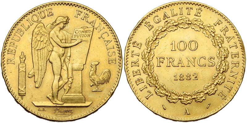 FRANCE, Troisième République (1871-1940), AV 100 francs, 1882 A, Paris. Gad. 113...