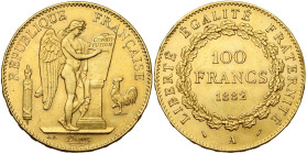 FRANCE, Troisième République (1871-1940), AV 100 francs, 1882 A, Paris. Gad. 1137; Fr. 590. Coups sur la tranche.

Très Beau à Superbe / Very Fine -...