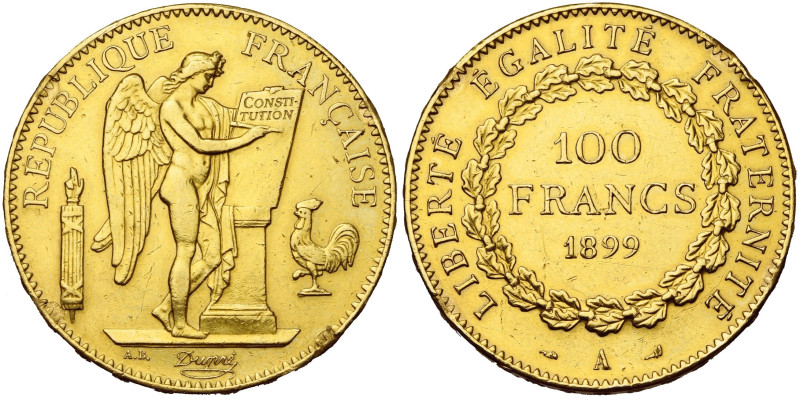 FRANCE, Troisième République (1871-1940), AV 100 francs, 1899 A, Paris. Gad. 113...