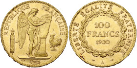 FRANCE, Troisième République (1871-1940), AV 100 francs, 1900 A, Paris. Gad. 1137; Fr. 590. Petits coups.

Très Beau à Superbe / Very Fine - Extreme...