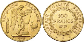 FRANCE, Troisième République (1871-1940), AV 100 francs, 1913 A, Paris. Gad. 1137a; Fr. 590. Petits coups.

Très Beau à Superbe / Very Fine - Extrem...