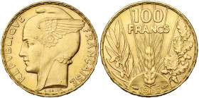 FRANCE, Troisième République (1871-1940), AV 100 francs, 1935, Paris. Type Bazor. Gad. 1148; Fr. 598. Petits coups.

presque Superbe / about Extreme...