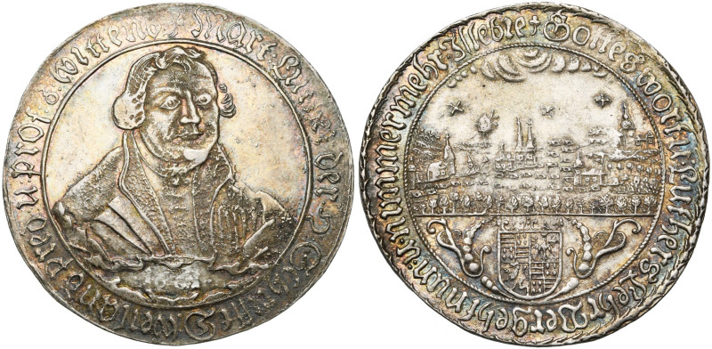 ALLEMAGNE, EISLEBEN, Ville, AR 3/4 Taler, 1661. Centenaire de la Convention de N...