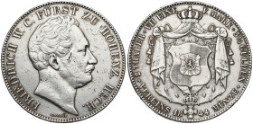 ALLEMAGNE, HOHENZOLLERN-HECHINGEN, Friedrich Wilhelm Constantin (1838-1849), AR double Taler, 1844. Seulement 2.346 p. frappées. J. 7; A.K.S. 2; Dav. ...