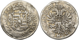 ALLEMAGNE, OLDENBURG, Anton Günther (1603-1667), AR Gulden (28 Stüber), s.d. (1637-1657). Au titre de Ferdinand III. D/ Ecu couronné. R/ Aigle impéria...