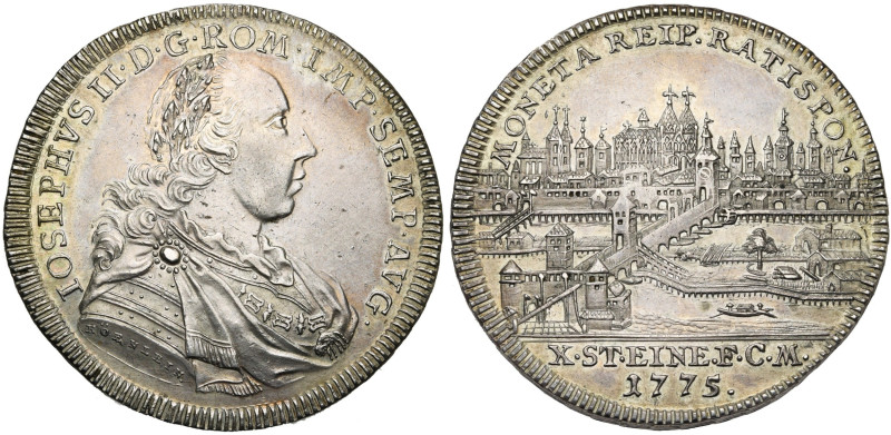 ALLEMAGNE, RATISBONNE (REGENSBURG), Ville impériale, AR Konventionstaler, 1775. ...