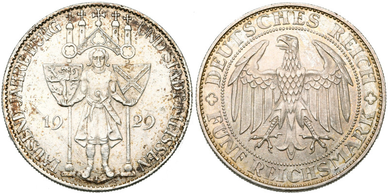 ALLEMAGNE, République de Weimar, (1919-1933), AR 5 Reichsmark, 1929 E. Millénair...