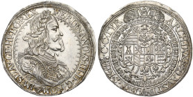 SAINT EMPIRE, Ferdinand III (1637-1657), AR Taler, 1657, Vienne. D/ B. l., dr. et cuir. à d., dans un polylobe orné de perles. R/ Ecu ovale couronné, ...