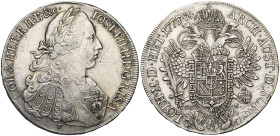 SAINT EMPIRE, Joseph II (1765-1790), AR Taler, 1777 F, Hall. D/ B. l., dr. et cuir. à d. R/ Aigle impériale couronnée. Her. 100; M.T. 1036; Dav. 1164....