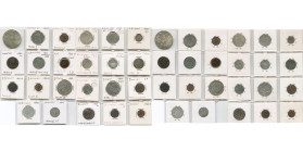 SAINT EMPIRE, lot de 23 p., la plupart divisionnaires des 17e et 18e s. en argent et en cuivre, dont: Léopold Ier, 15 Kreuzer, 1664; 6 Kreuzer, 1679; ...
