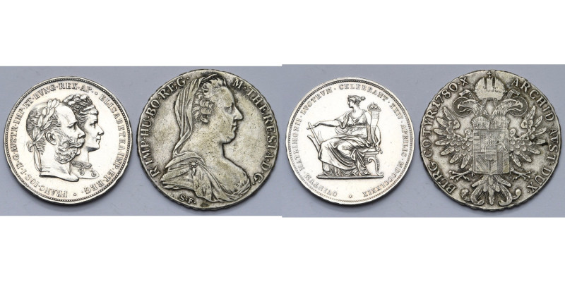 AUTRICHE, François Joseph Ier (1848-1916), AR double florin, 1879. Noces d'argen...