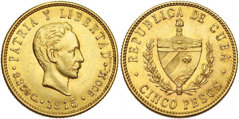 CUBA, République (1902-), AV 5 pesos, 1915. Jose Marti. Fr. 4.

Très Beau / Ve...